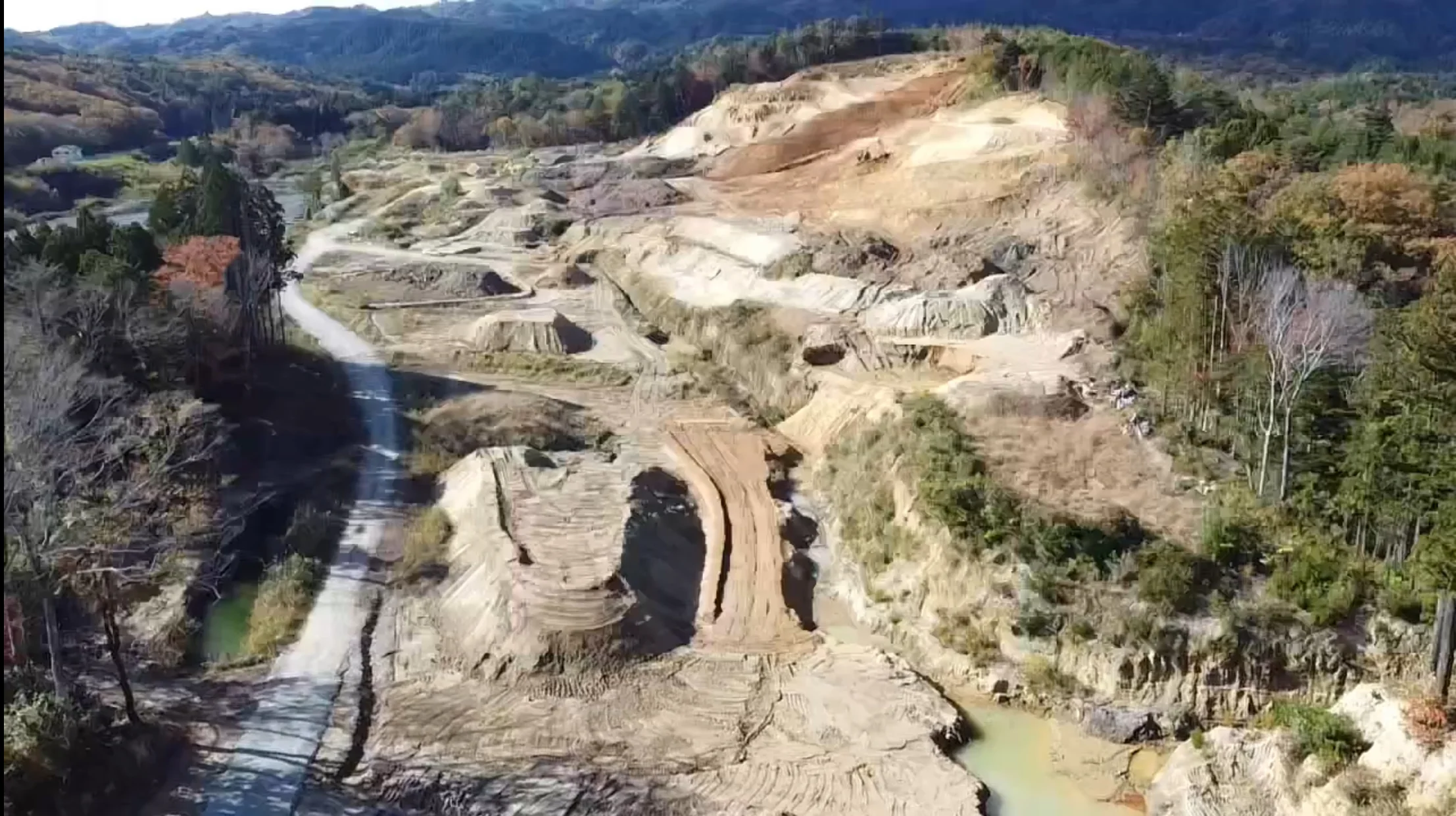 採取場の全景（南相馬市小高区）